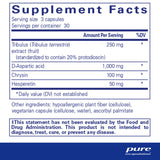 Ingredients: Tribulus, D-Aspartic acid, Chrysin, Hesperetin.