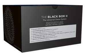 A supplement container of Black Box® II (Protocol) - Universal Detox Kit by Quicksilver