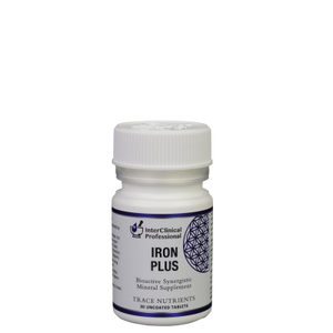 A supplement container of Iron Plus by Interclinical Laboratories