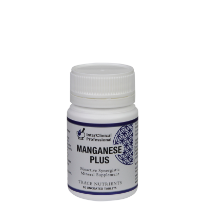 A supplement container of Manganese Plus by Interclinical Laboratories
