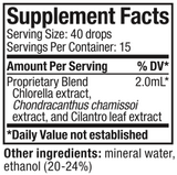 Supplement facts for Algas - Mental Detox