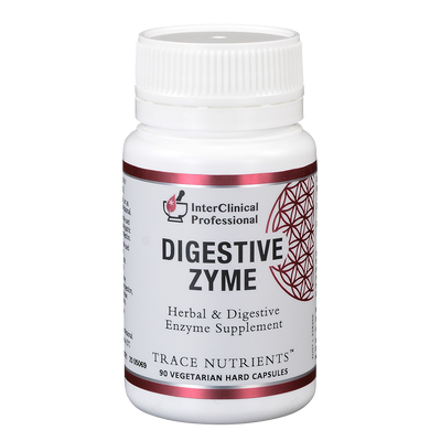 A supplement container of Digestive Zyme by Interclinical Laboratories