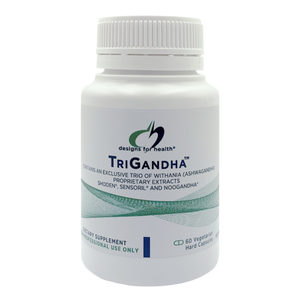 An image of a supplement bottle called TriGandha by Designs for Health