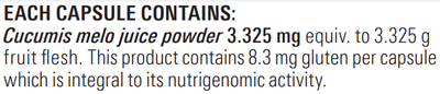 Supplement facts for GliSODin