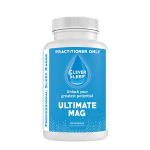 A supplement container of Ultimate Mag by Clever Sleep