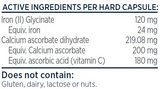 Supplement facts for Ferro Supreme