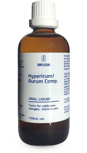 A supplement container of Hypericum / Aurum Comp. - 100ml by Weleda