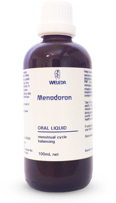 A supplement container of Menodoron, 100ml by Weleda