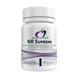 A supplement container of NR Supreme by Designs for Health
