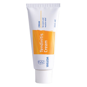 A supplement container of Tendinitis Cream by Weleda