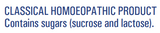 Supplement facts for Arnica 6c tablets listing ingredients including Arnica montana, Sucrose