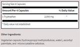 Text listing the ingredients including l-Tryptophan