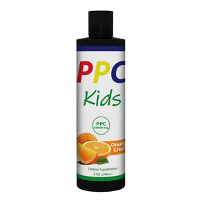 A supplement container of Phoscol PPC Kids 240 mL Liposome Orange Cream by Nutrasal