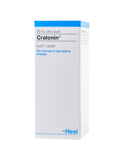 A supplement container of Cralonin Drops 30mL by Heel