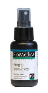 A supplement container of Phyta D 50ml Spray by Bio-Medica