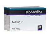 A supplement container of ProFlora X 60 Capsules by Bio-Medica