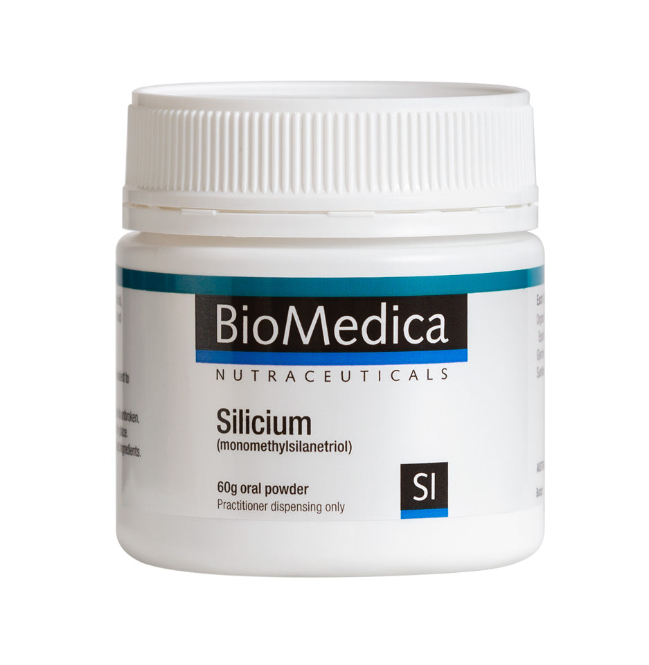 A supplement container of Silicium 60g Powder by Bio-Medica