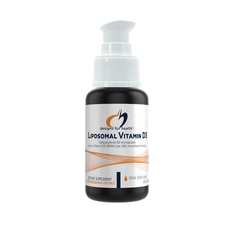 A supplement container of Liposomal D3 50ml by Designs for Health
