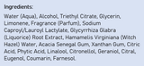 Supplement facts for Citrus 24hr Roll-On Deodorant listing ingredients including Acacia, Cetyl Alcohol, Citric Acid, Coumarin, Eugenol