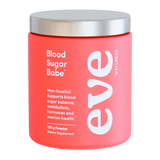 A supplement container of Blood Sugar Babe by Eve