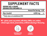 Supplement facts for Blood Sugar Babe listing ingredients including Inositol Myo