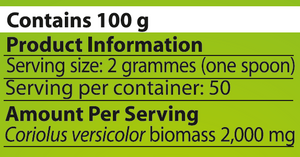 Supplement facts for Coriolus-MRL™
