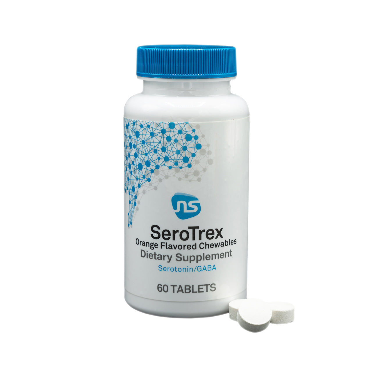 A supplement container of SeroTrex by NeuroScience