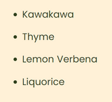 Supplement facts for Renew Premium Herbal Tea listing ingredients including Glycyrrhiza glabra, Kawakawa Leaf Powder, Lemon Extract, Licorice, Licorice Root (Glycyrrhiza Uralensis)