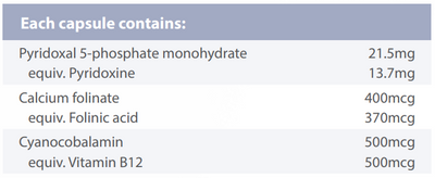 Supplement facts for Activated B6