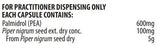 Supplement facts for PEA Pro 600