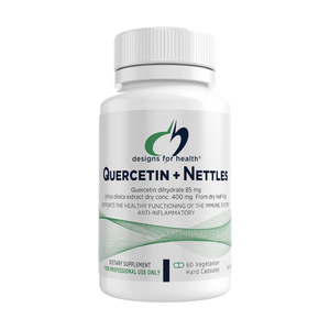 A supplement container of Quercetin + Nettles by Designs for Health