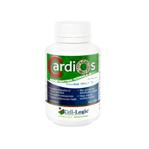 A supplement container of CardiOS 60 caps by Cell Logic