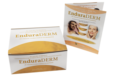 A supplement container of EnduraDERM by Cell Logic