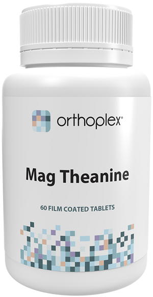 A supplement container of Mag Theanine by Orthoplex