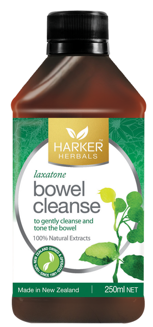 A supplement container of Bowel Cleanse by Harker Herbals