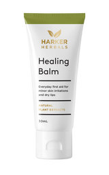 A supplement container of Healing Balm 30ml by Harker Herbals