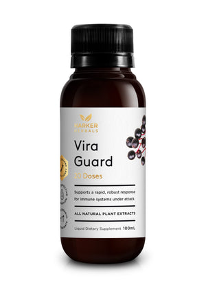 A supplement container of Vira Guard by Harker Herbals