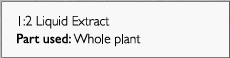 Supplement facts for Andrographis 1:2 -  500ml listing ingredients including Andrographis paniculata