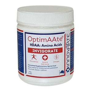 A supplement container of OptimAAte® by Innovaate