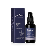 A supplement container of Vitamin C+ Night Serum 30ml by Juniper