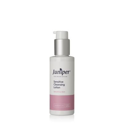 A supplement container of Sensitive Cleansing Lotion 125ml by Juniper