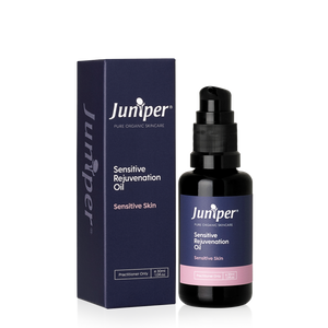 A supplement container of Sensitive Rejuvenation Oil 30ml by Juniper