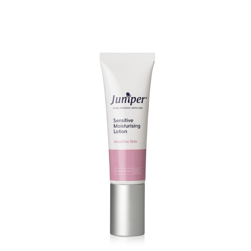 A supplement container of Sensitive Moisturising Lotion 50ml by Juniper