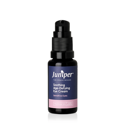 A supplement container of Soothing Age-Defying Eye Cream 15ml by Juniper