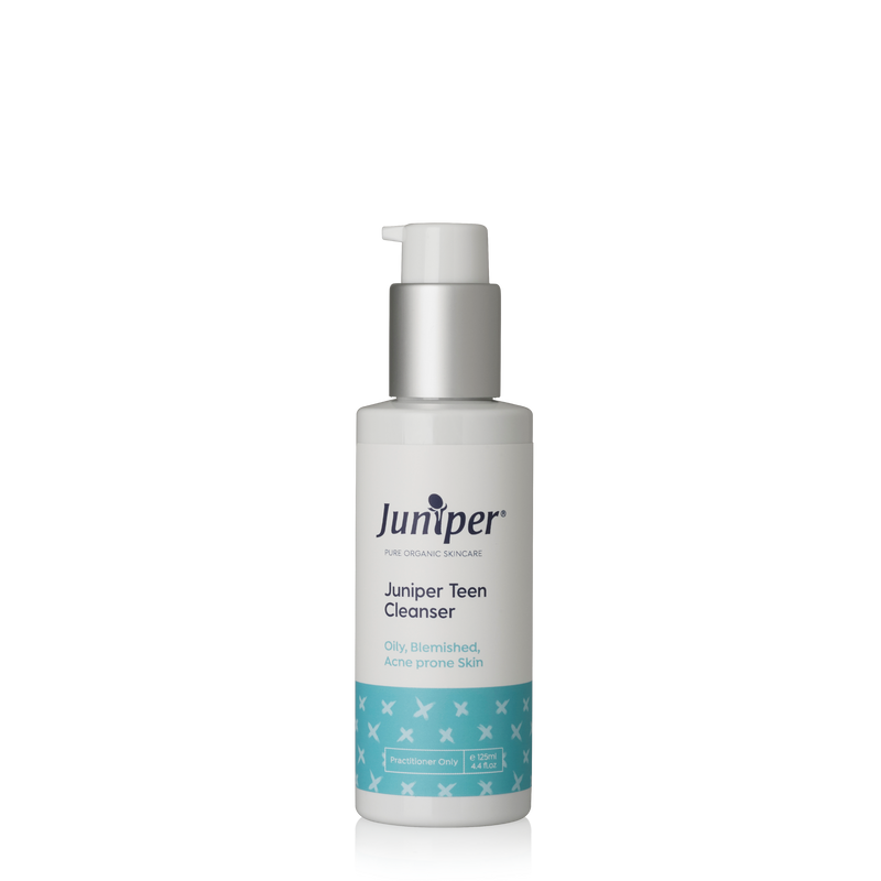 A supplement container of Juniper Teen Cleanser 125ml by Juniper
