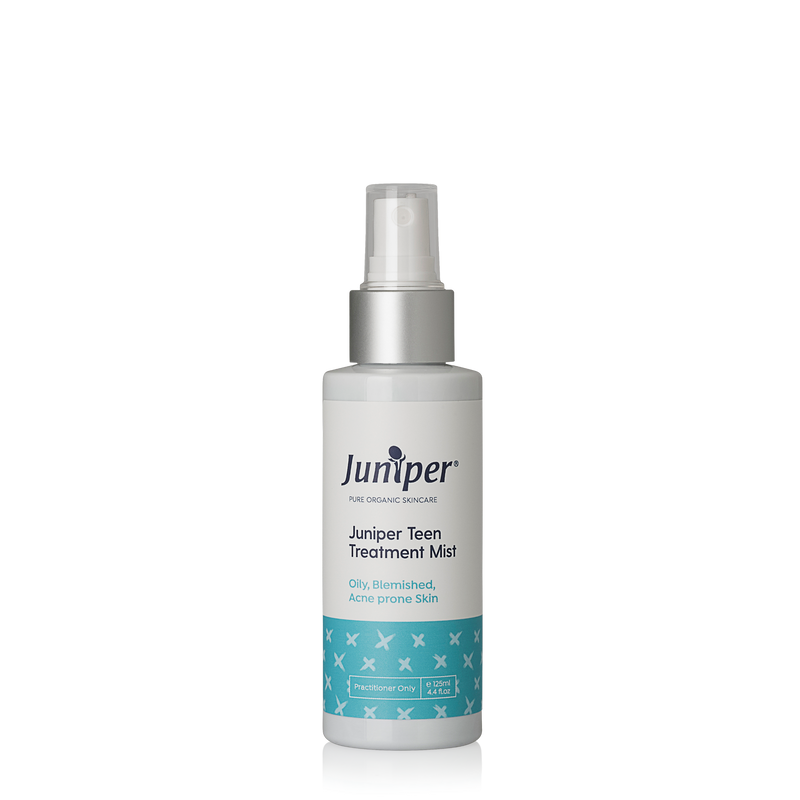 A supplement container of Juniper Teen Treatment Mist 125ml by Juniper
