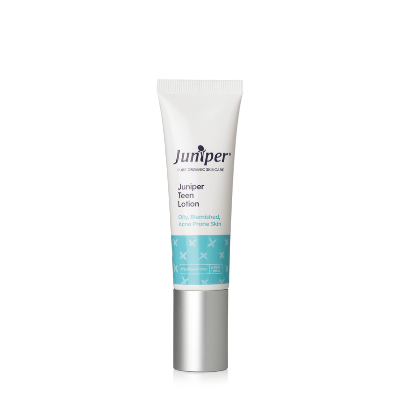 A supplement container of Juniper Teen Moisturising Lotion 50ml by Juniper