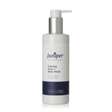 A supplement container of Calming Face and Body Wash 250ml by Juniper