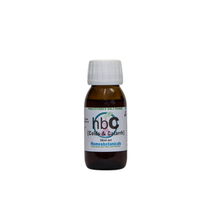 A supplement container of hbC (Colds & Catarrh) 50ml by Homeobotanicals