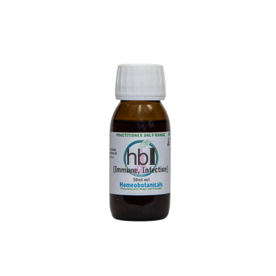 A supplement container of hbI (Immune Infection) 50ml by Homeobotanicals